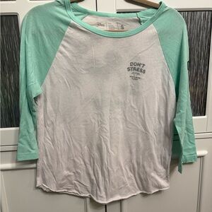 Disney Mint Green and White Neff Raglan